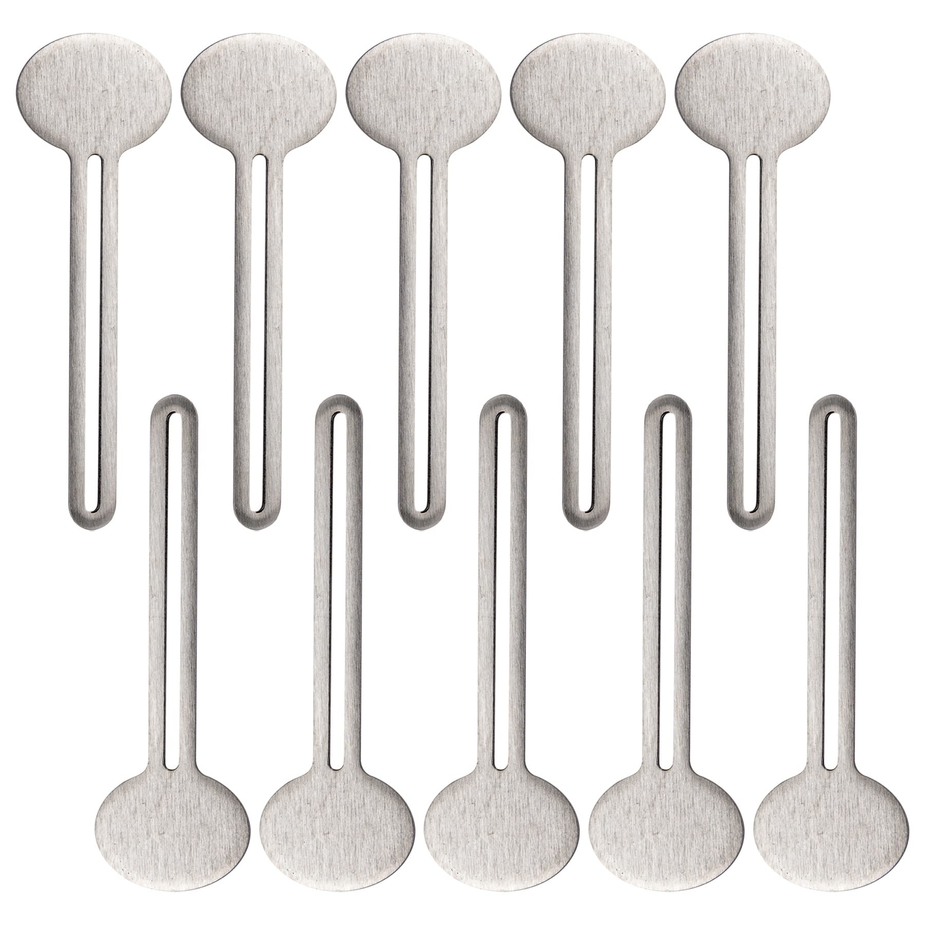 Amazon.com: Azure Zone, Set of 10 Silver Stainless Steel Toothpaste ...