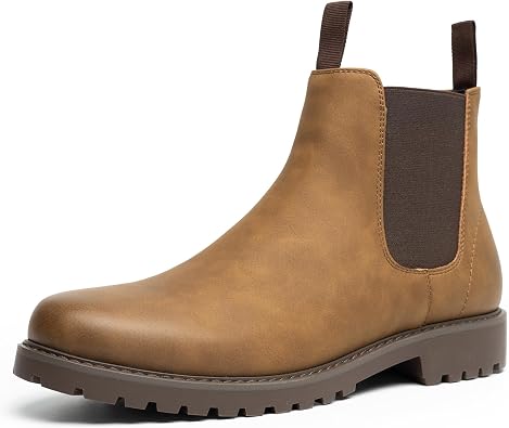 CGRRBW Mens Slip On Chelsea Boots, Work Hiking Ankle Booties For Men Comfortable and Lightweight