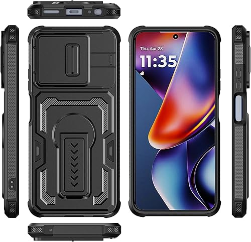 Miniatura 7 de Lanhiem Funda para Moto G 5G 2025  G 2026  G Play 2026 con protector de pantalla HD, cubierta deslizante para cámara, cubierta a prueba de golpes de