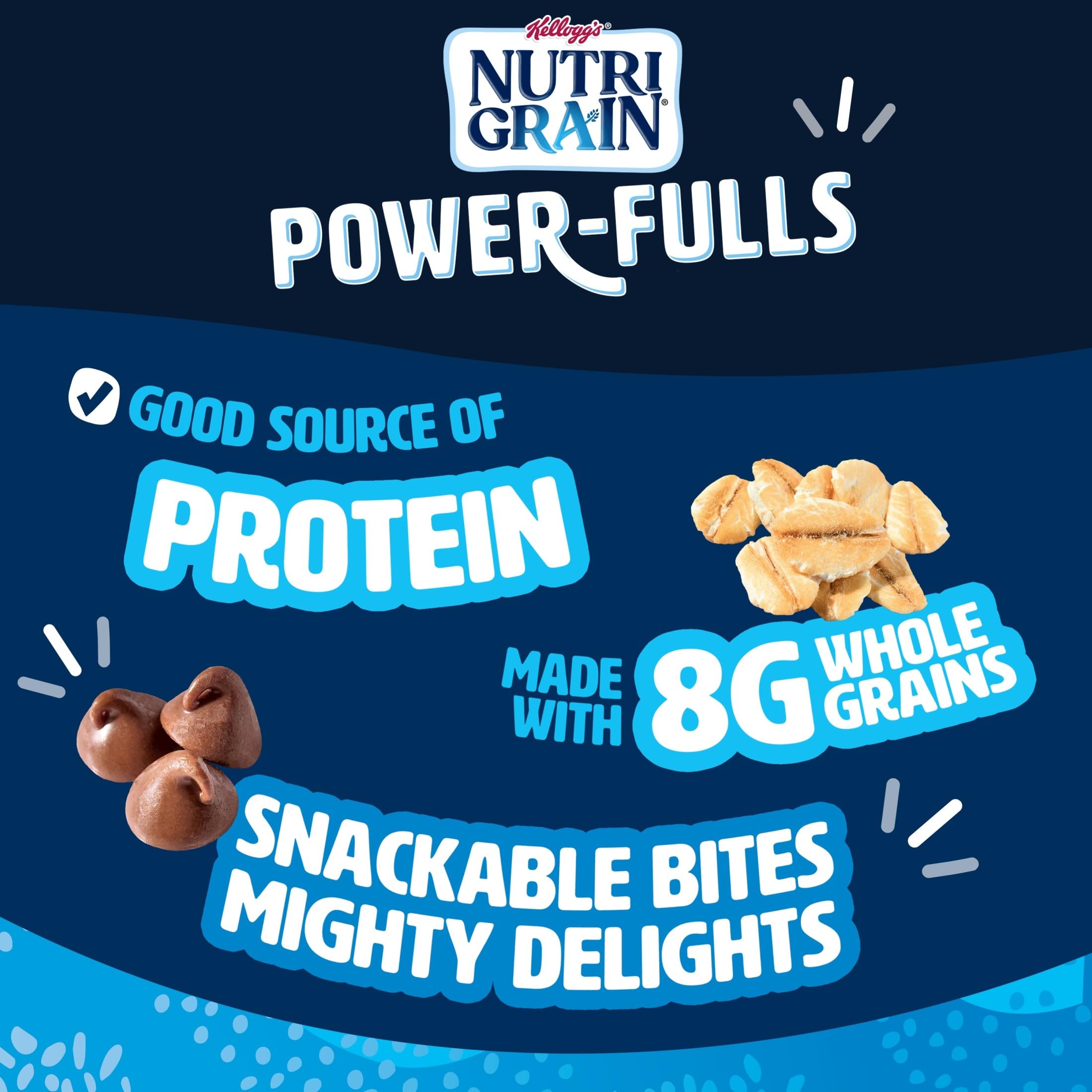 Nutri-Grain Power-Fulls Soft Baked Oat Bites, Protein Snacks, Vollkorn, Schokoladenstückchen (5 Boxen, 20 Beutel)