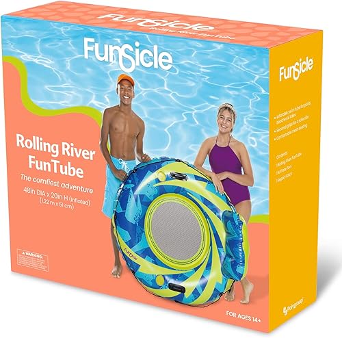 Miniatura 3 de Funsicle FunTube inflable de 48 x 20 pulgadas con 2 portavasos