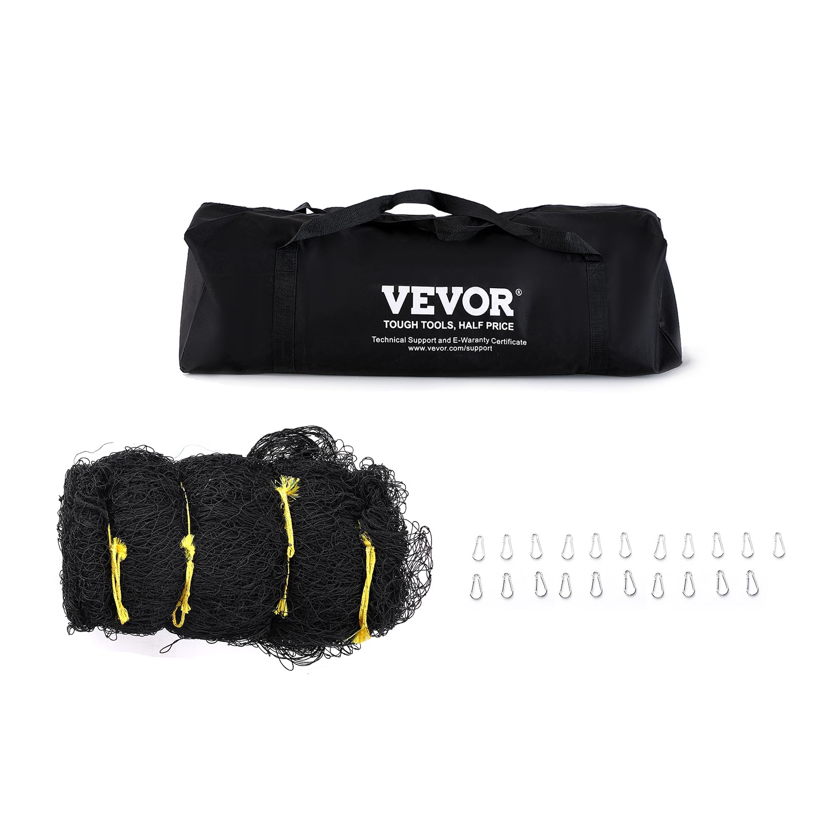 VEVOR Cage Frappeur de Baseball 21,7 m, Filet d'Entraînement Professionnel pour Frappeur de Softball, Cage de Lancer Portable avec Porte et Sac de Transport, Filet en PE Fermé Robuste Extérieur
