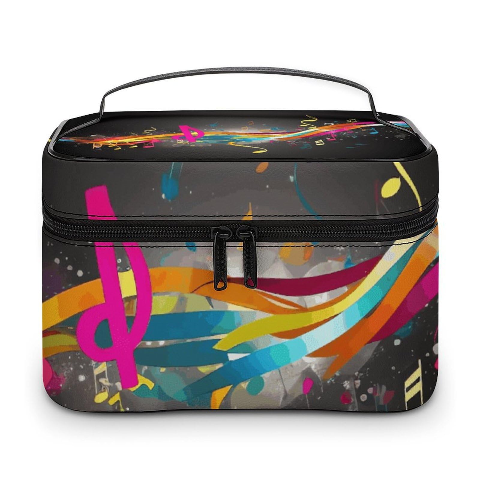 Bolsa de cosméticos impermeable con gran cremallera y compartimentos internos 8