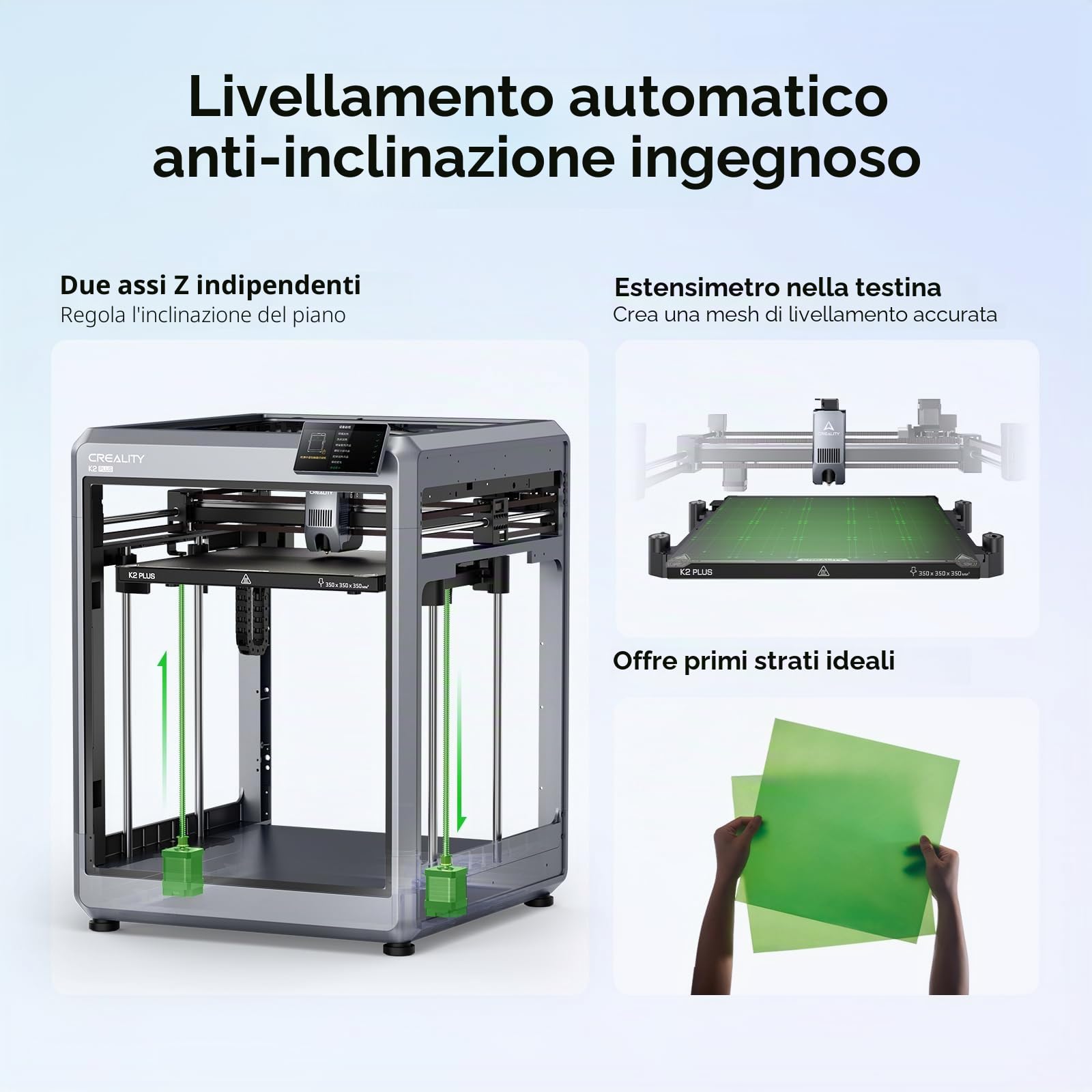Creality K2 Plus Stampante 3D, Multicolore Stampa, Max 600 mm/s, Doppia Telecamera AI, Livellamento Automatico Completamente, Stampanti 3D Pronte all'uso (K2 PLUS)