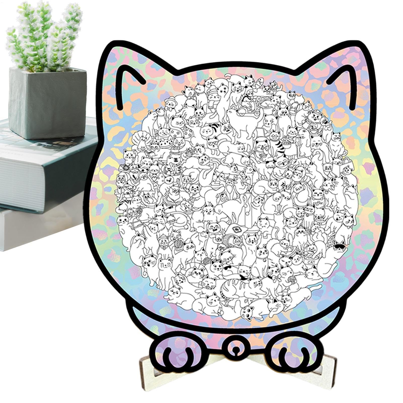 Gato de madera para decoración de interiores sobre el tema de animales 7