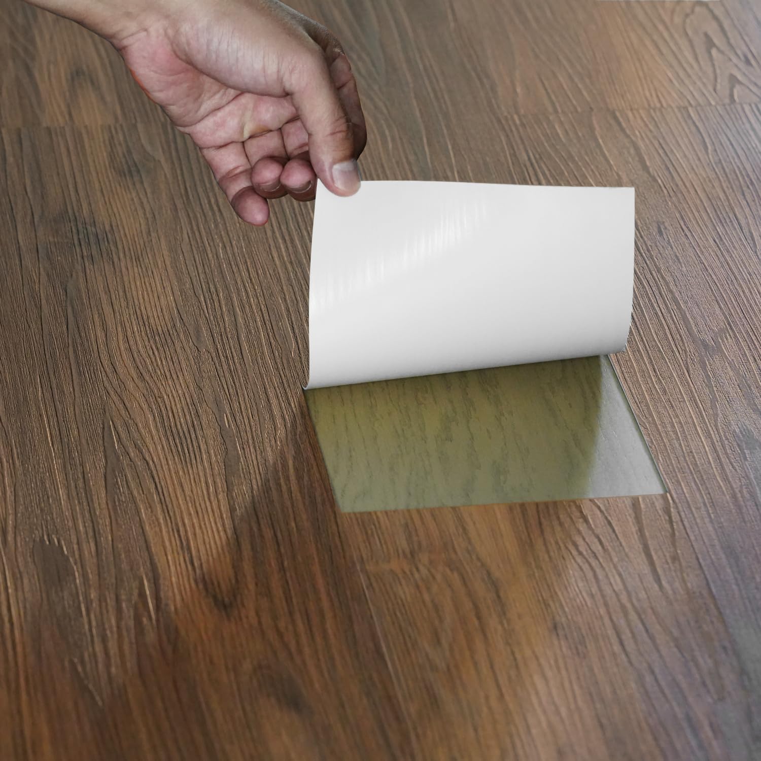 Wood Grain Textured Peel and Stick Vinyl Flooring Planks 54 Sq.ft for Personalize Your Space with Minimal Nordic Style | Temporary Transformation for Flexible Living for Bathroom, Kitchen, Rental