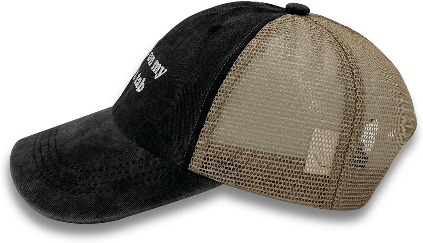 Women Men Embroidery Washed Denim Grid Baseball caps dad mom American Flag hat Truck Funny Gift Visor - Image 2