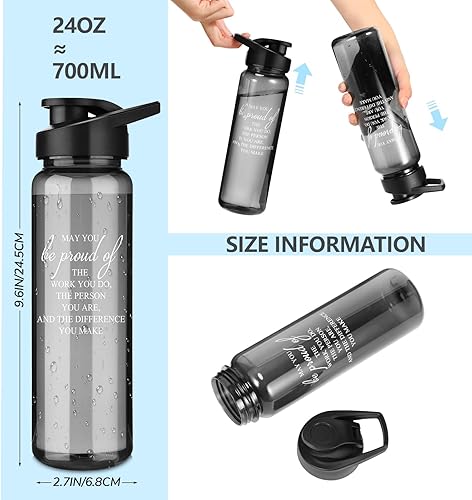 Miniatura 2 de Paquete de 8 botellas de agua de agradecimiento para empleados, compañeros de trabajo, regalos de agradecimiento de equipo de 24 onzas, botellas