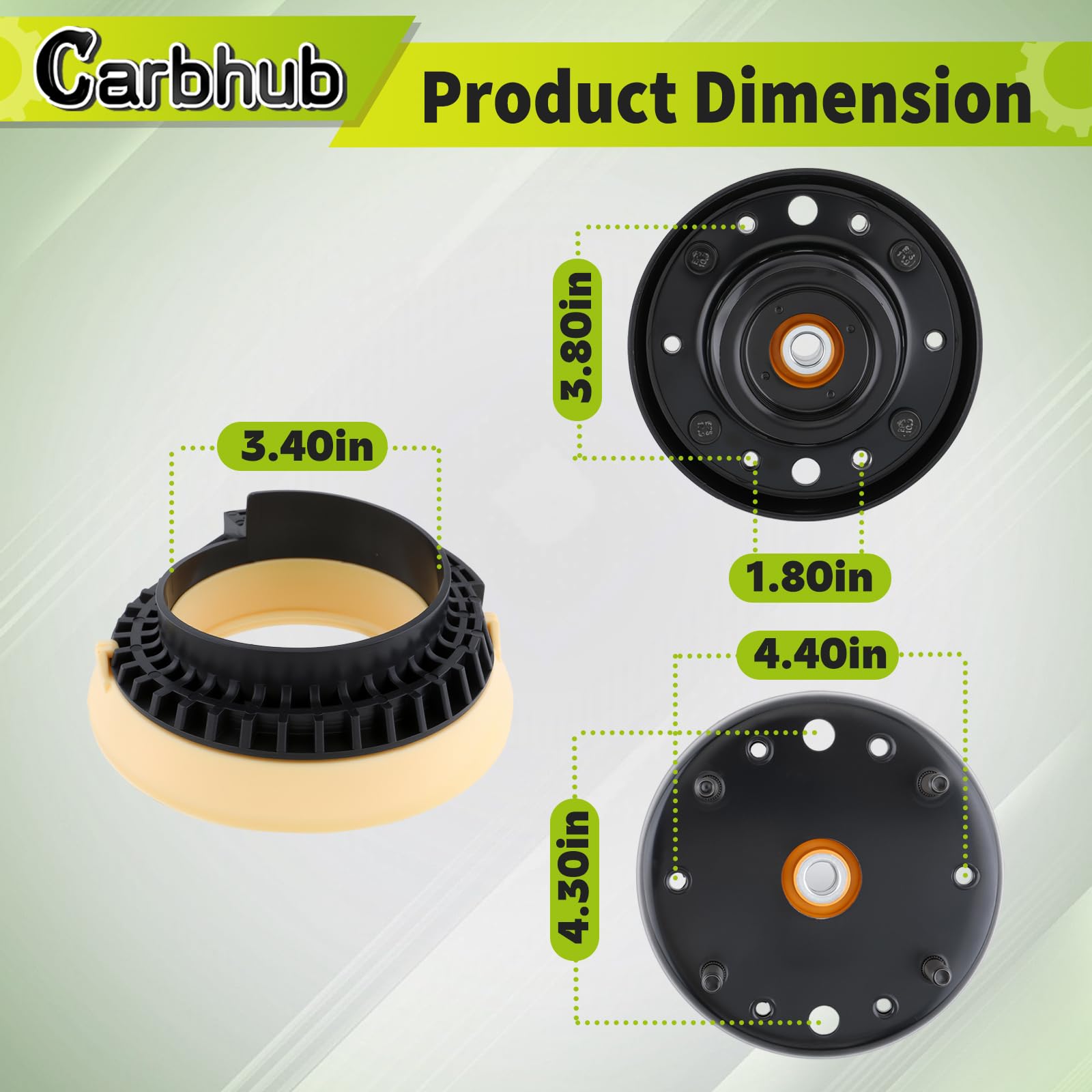 Amazon.com: Carbhub C2D51875 Left & Right Front Strut Shock Mount