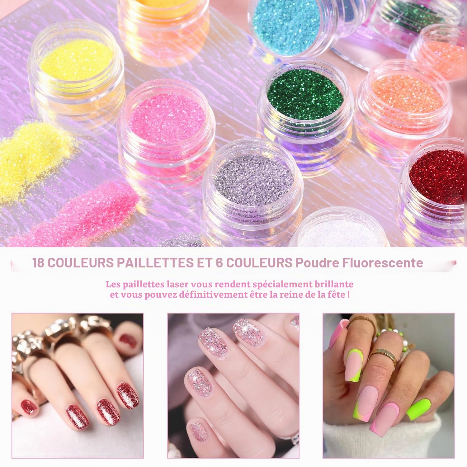 Kit Ongle Acrylique Complet - Gel, Lampe UV 36W, Fraises à Ongles Électriques, Poudre Acrylique, Extensions D'Ongles En Gel