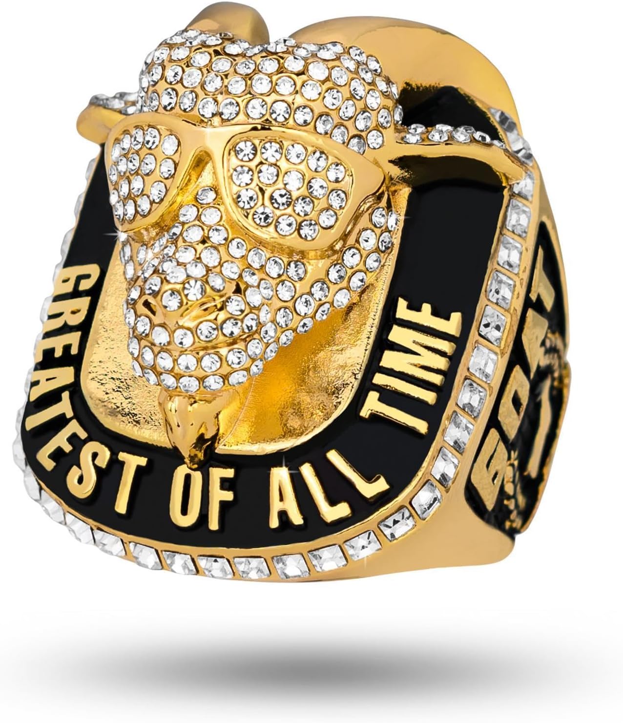 TrophySmack Blinged Out GOAT Championship Ring (Greatest of All Time) - Size 12 Trophy