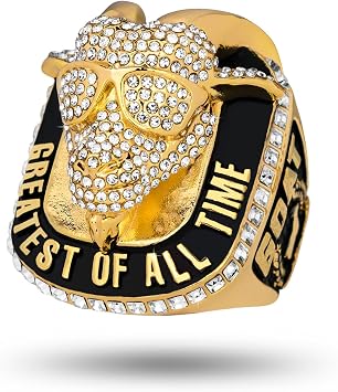 TrophySmack Blinged Out Goat Championship Ring, Greatest of All Time