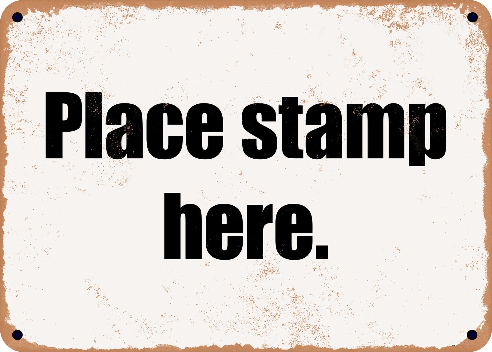 Miaomansenstore Metal Sign - Place Stamp Here Home Decor
