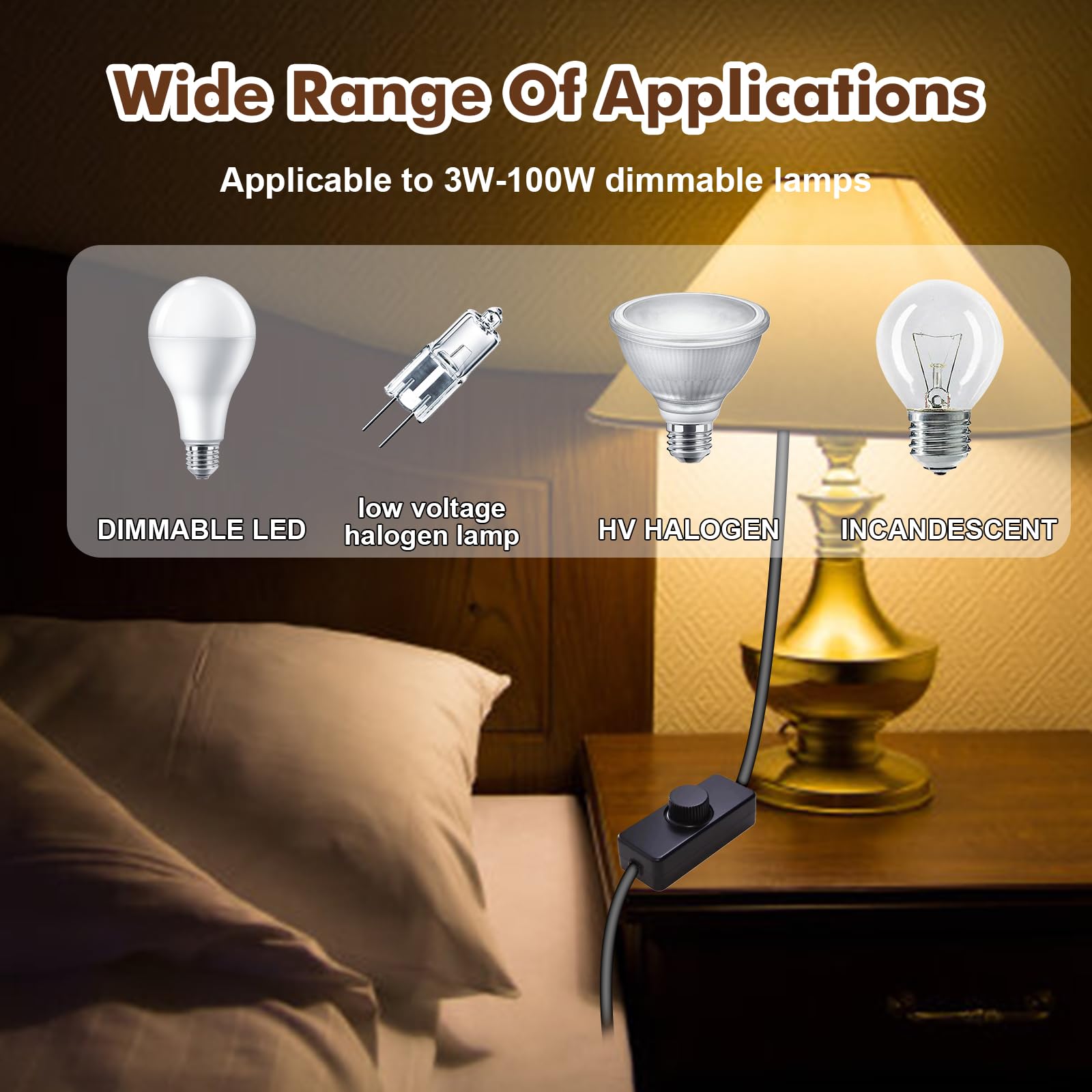 Led filament snoerdimmer 2-100W/VA - zwart - 64212 - – Smart Home Solutions | Slimme Dimmers & Verlichtingsoplossingen