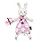 Chicco Pocket Buddies Soft Pacifier Holder-Lovey, Soothing Plush Toy Animal 0m+, Pink Bunny