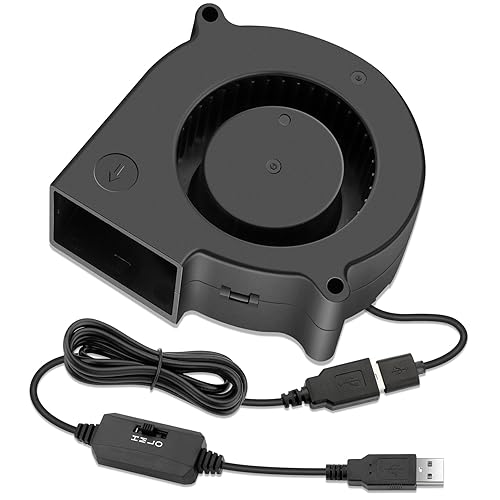 Miniatura 8 de Ventilador de ventilador USB de 2.362 in x 0.591 in 5 V sin escobillas de enfriamiento de CC Equipo de proyecto electrónico Ventilación del