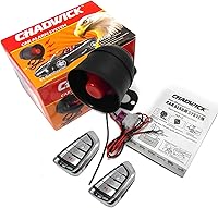 CHADWICK CW-8131 Car Alarm Siren: Universal 12V Anti-Theft Vibration Security System, 2 Remotes, 7 Sensitivity Levels, Easy Non-Destructive Install