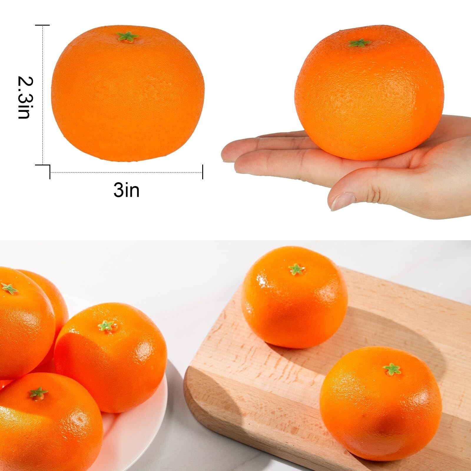 Cucina Frutta Realistica Arance Finte, 12 Pezzi, Frutta Artificiale For Decorazione Decorativo