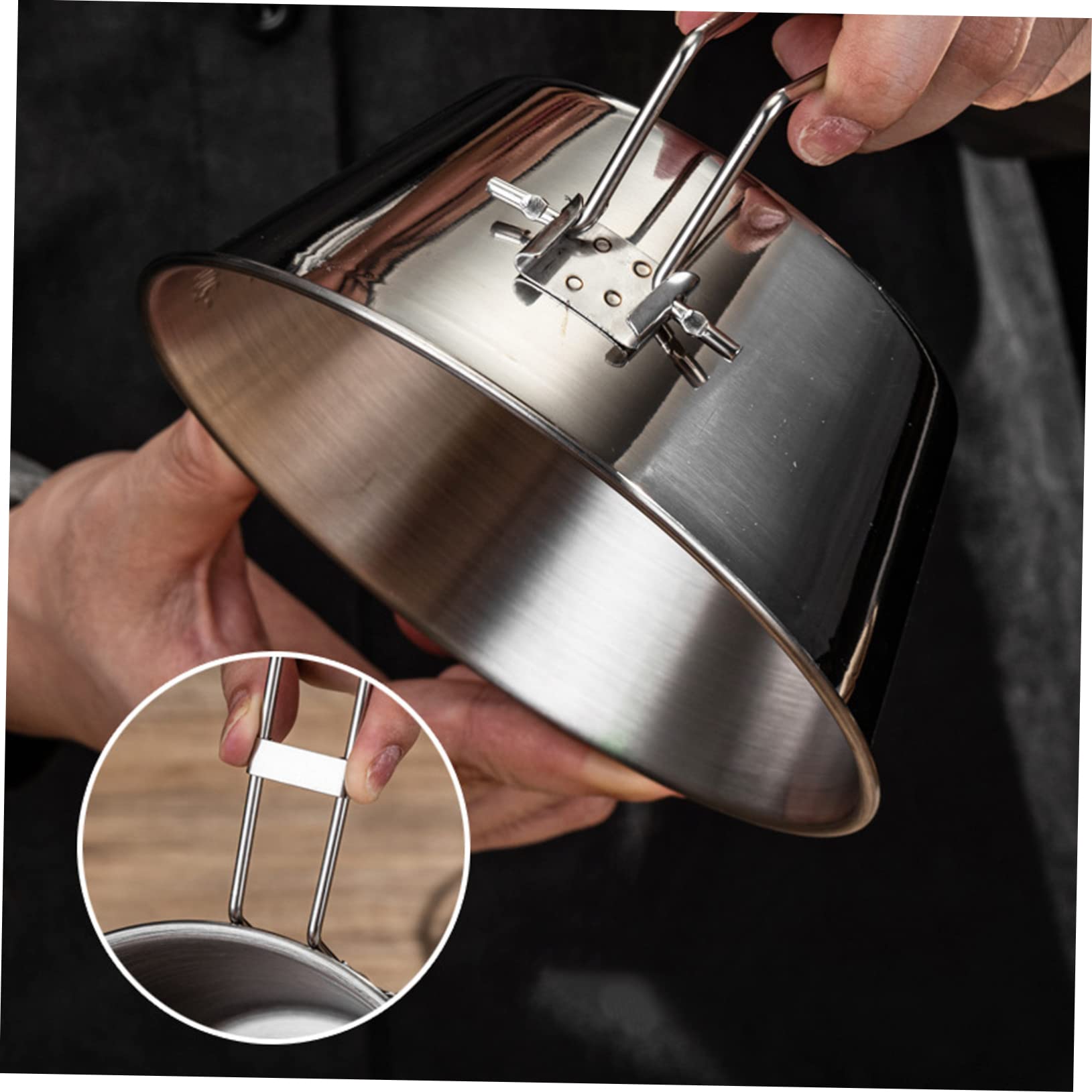 Abaodam 3stücke Edelstahl Schale für Camping Multifunktions-wasserbecher zum Picknick Kompakte Makgeolli-schüssel Wiederverwendbar