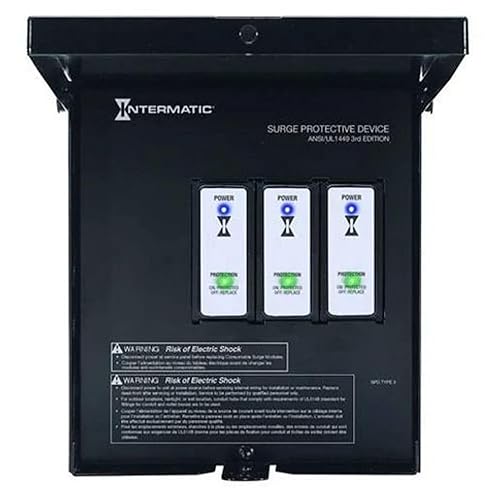 Intermatic Ig2280-Om Protector contra sobretensiones, 20Ka In/100Ka Sccr monofásico SPD Tipo 2 - Carcasa metálica para exteriores (Nema Tipo 3R)