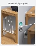 Outlet Cover Extension Cord Long 10ft, NUTICT Flat Plug Power Strip with 5-Outlet & 4 USB Ports, 1440 Joules Surge Protector, 3 Prong Indoor Extension Cord Flat Wall Plug for Home Office Desk, White