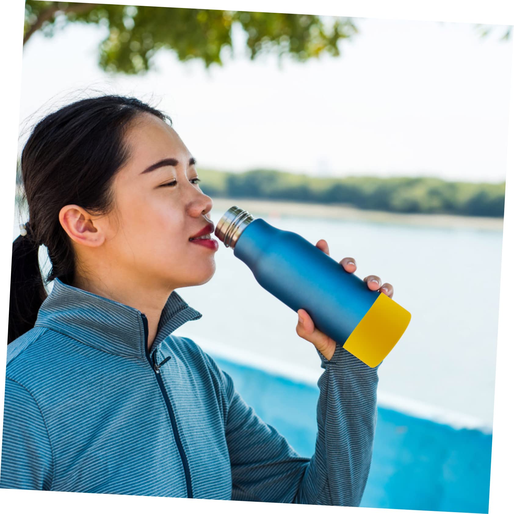 BESPORTBLE 4 Juegos De Fundas Aislantes para Botellas De Agua De Silicona Multiusos para Vasos Sin Calor Fáciles De Instalar 5 Unidades X 4