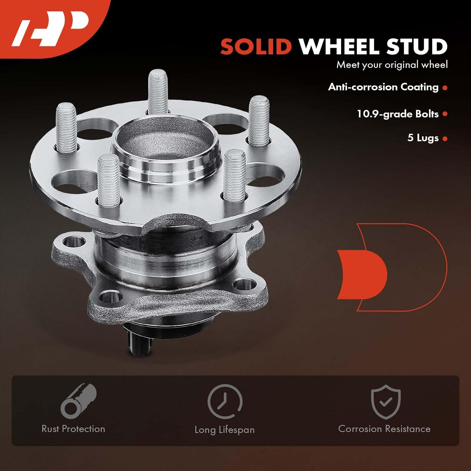 A-Premium 2 x Rear Wheel Bearing and Hub Assembly with ABS & 5-Lug Compatible with Toyota Highlander 2008-2013, FWD Only - Image 6