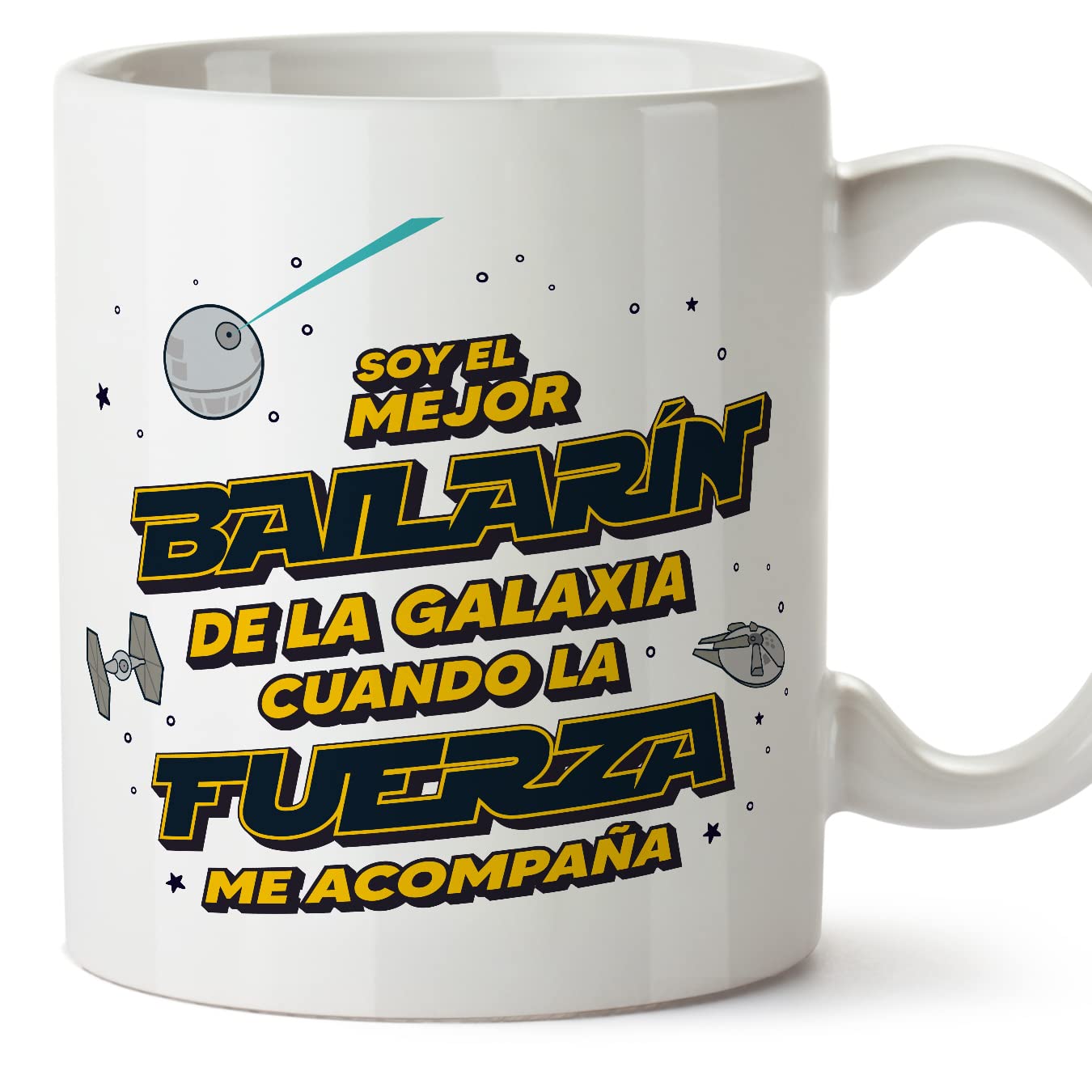 MUGFFINS Tazas para JEFE hombre - En Español - Mejor de la Galaxia Cuando Fuerza me Acompaña - 11 oz / 330 ml - Regalo original y divertido — view 165