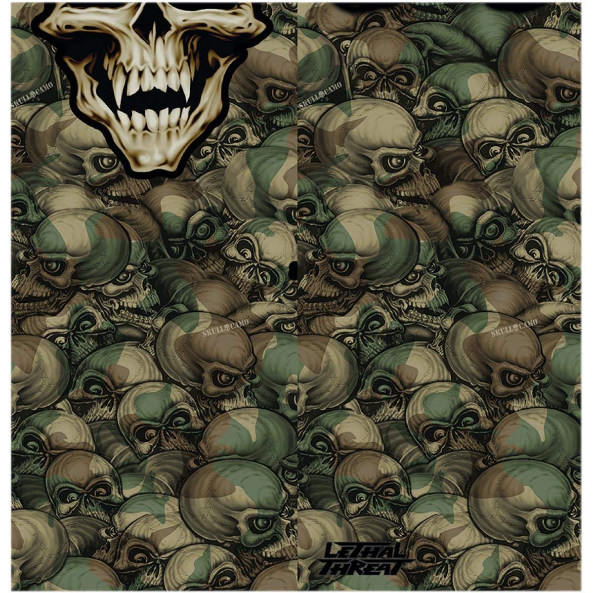 Lethal Threat Designs Neck Scarves Skull Camo (Green, OSFM)