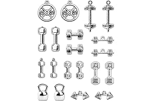 Sports Charm Mixed Barbell Keychain for Fitness Jewelry