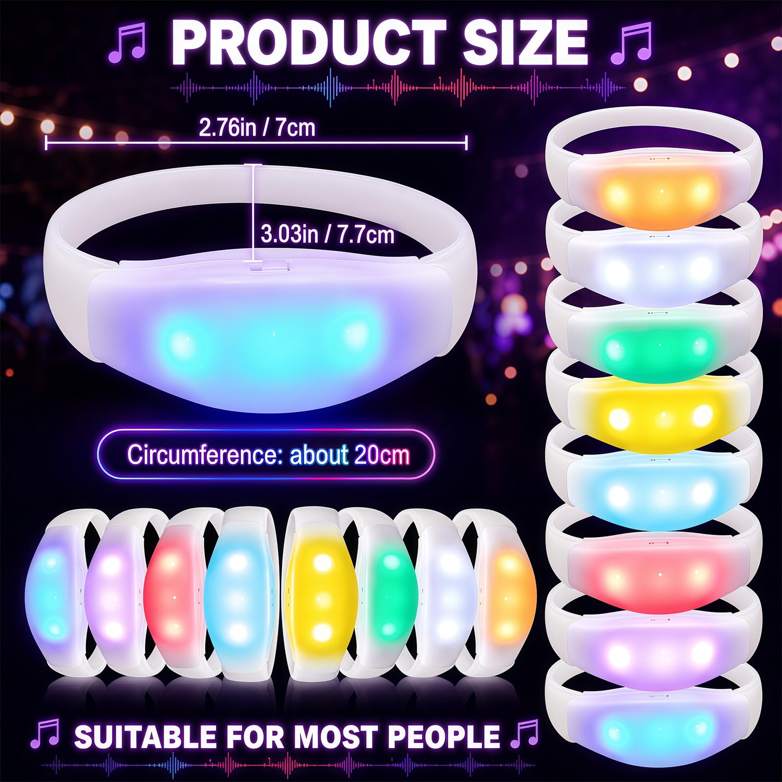JellyArch Soundaktivierte LED-Armbänder