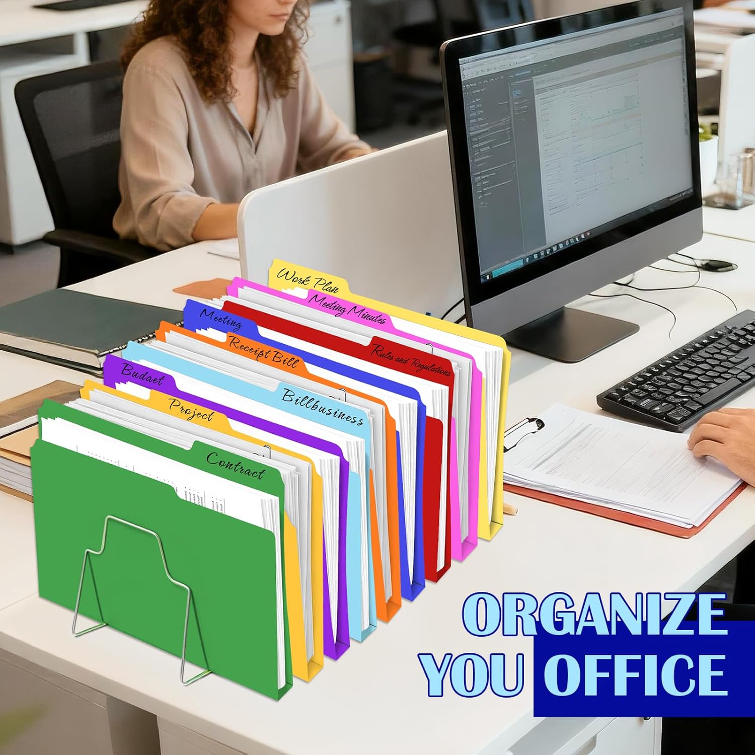 TUXIYA 252 Pack Colored File Folders,21 Colors File Folders Letter Size Manilla Folders 8.5 x 11,1/3 Cut Tab Filing Folders for Office School Business Documents Files Paper