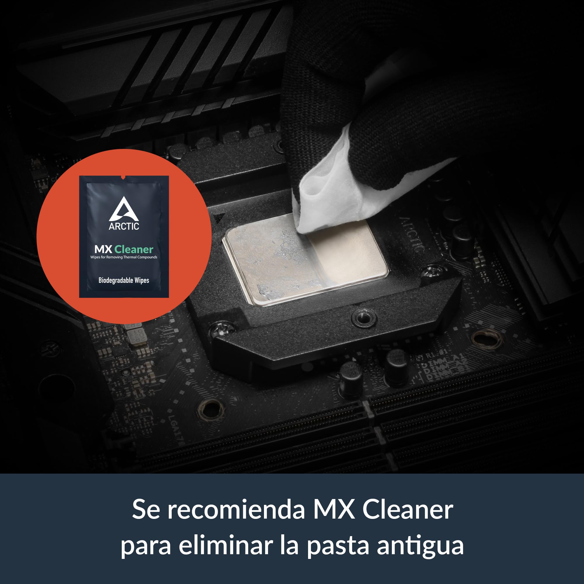 ARCTIC MX-7 (4 g, con MX-Cleaner) – Pasta térmica de alto rendimiento para CPUs, consolas, procesadores, tarjetas gráficas y portátiles. Alta conductividad, larga duración, no conductiva ni capacitiva — view 5