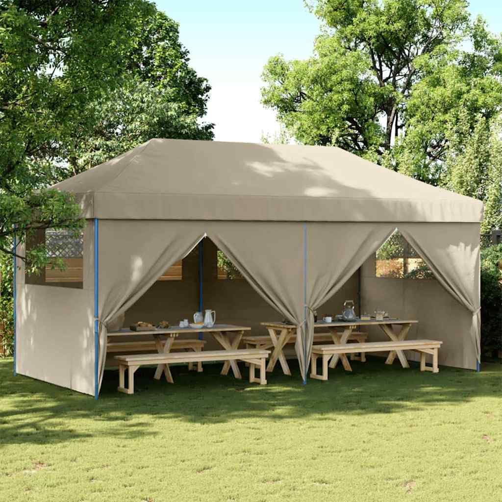 Tendone Pop-up da Giardino 580x292 cm Gazebo Pieghevole Talpa | Ampia struttura per eventi in giardino con pareti laterali trasparenti, ideale per pranzi e feste all'aperto.