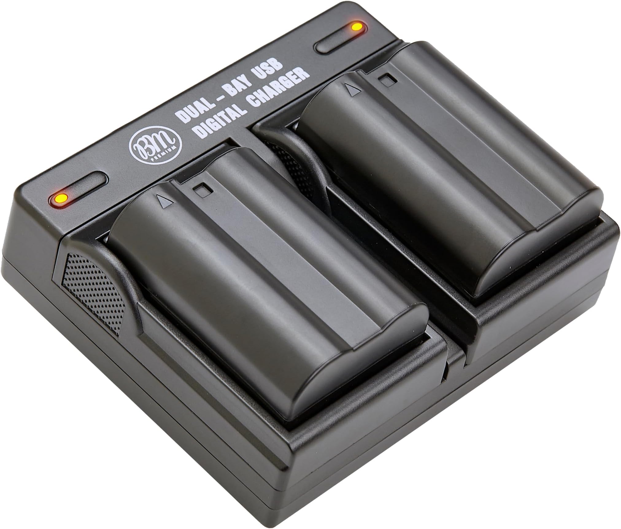BM Premium 2 Pack of EN-EL15B Batteries and Dual Battery Charger for Nikon Z6, Z7, D850, D7500, 1 V1, D500, D600, D610, D750, D800, D800E, D810, D810A, D7000, D7100, D7200 Digital Cameras