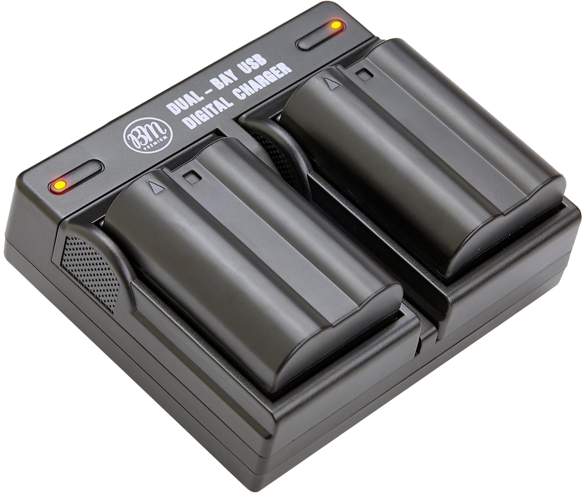 BM Premium 2 Pack of EN-EL15B Batteries and Dual Battery Charger for Nikon Z6, Z7, D780, D850, D7500, 1 V1, D500, D600, D610, D750, D800, D800E, D810, D810A, D7000, D7100, D7200 Digital Cameras