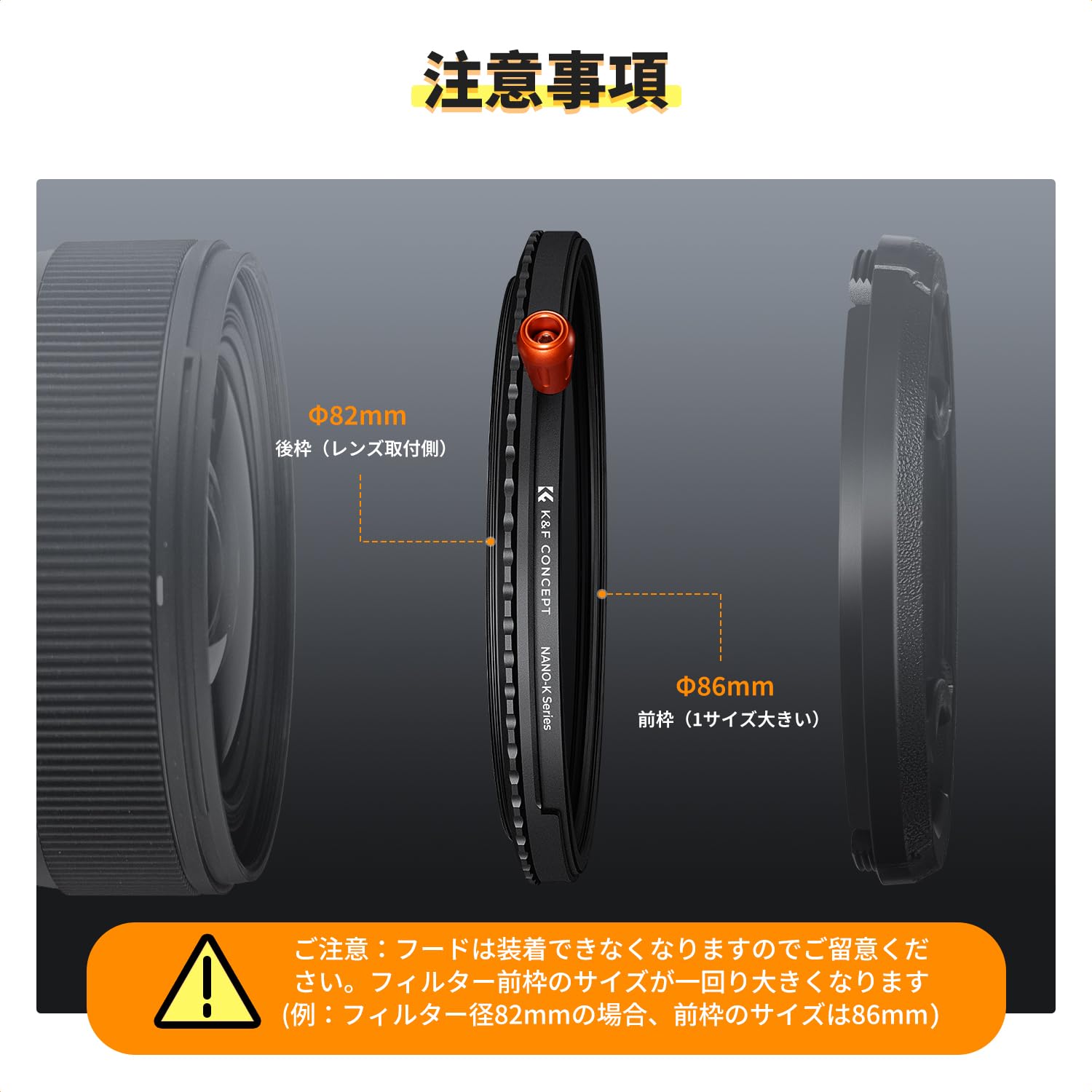 Amazon | K&F CONCEPT 67mm ND2-32&CPL&1/4ブラックミスト 3in1 1枚3役