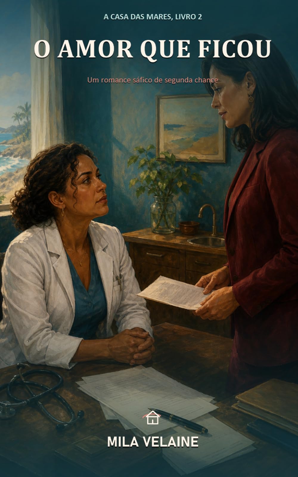 O Amor Que Ficou: Um romance sáfico de segunda chance (A Casa das Mares)