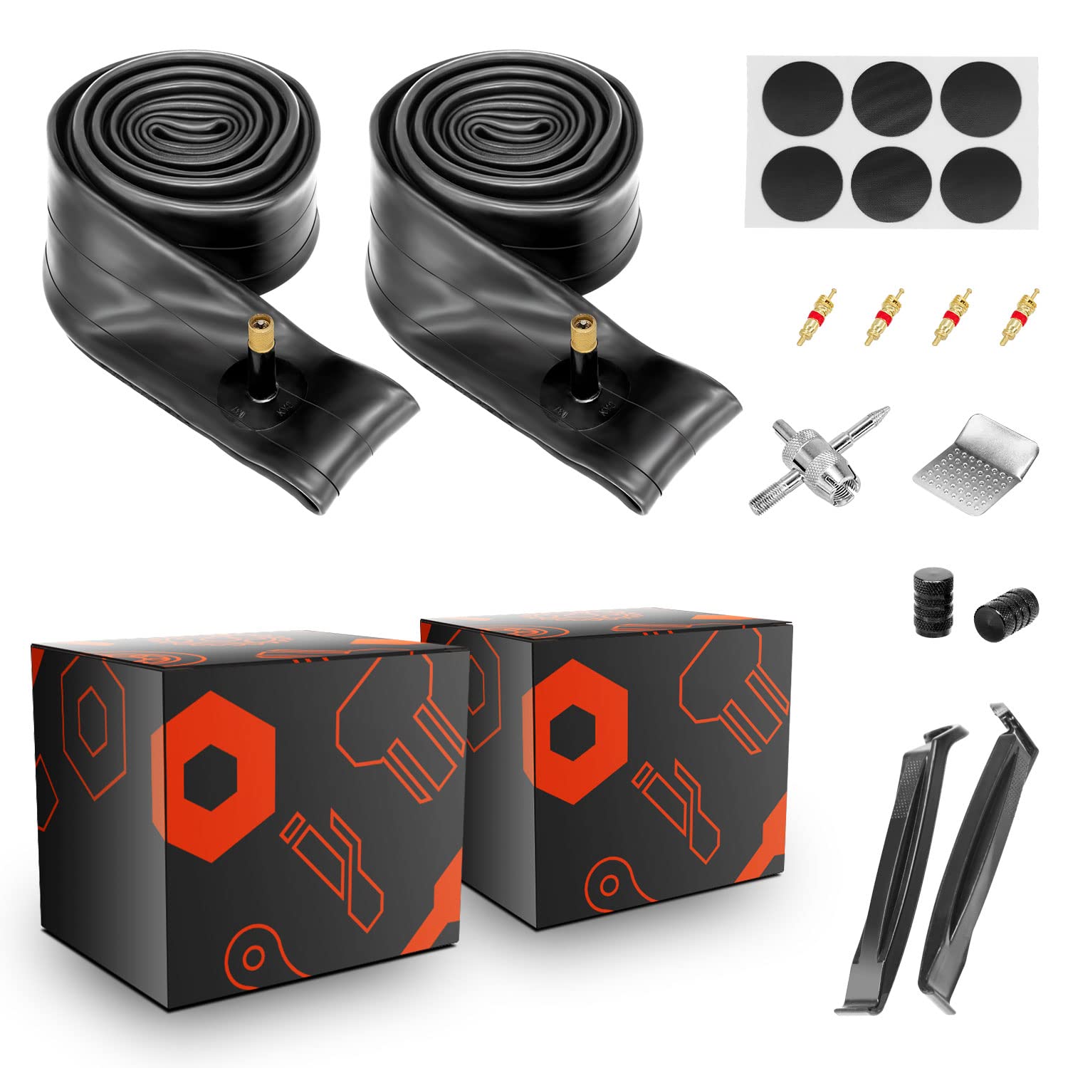 Amazon.com : 2 Pack 26 Inch Bike Tube with Patch kit, 26 x 1.95