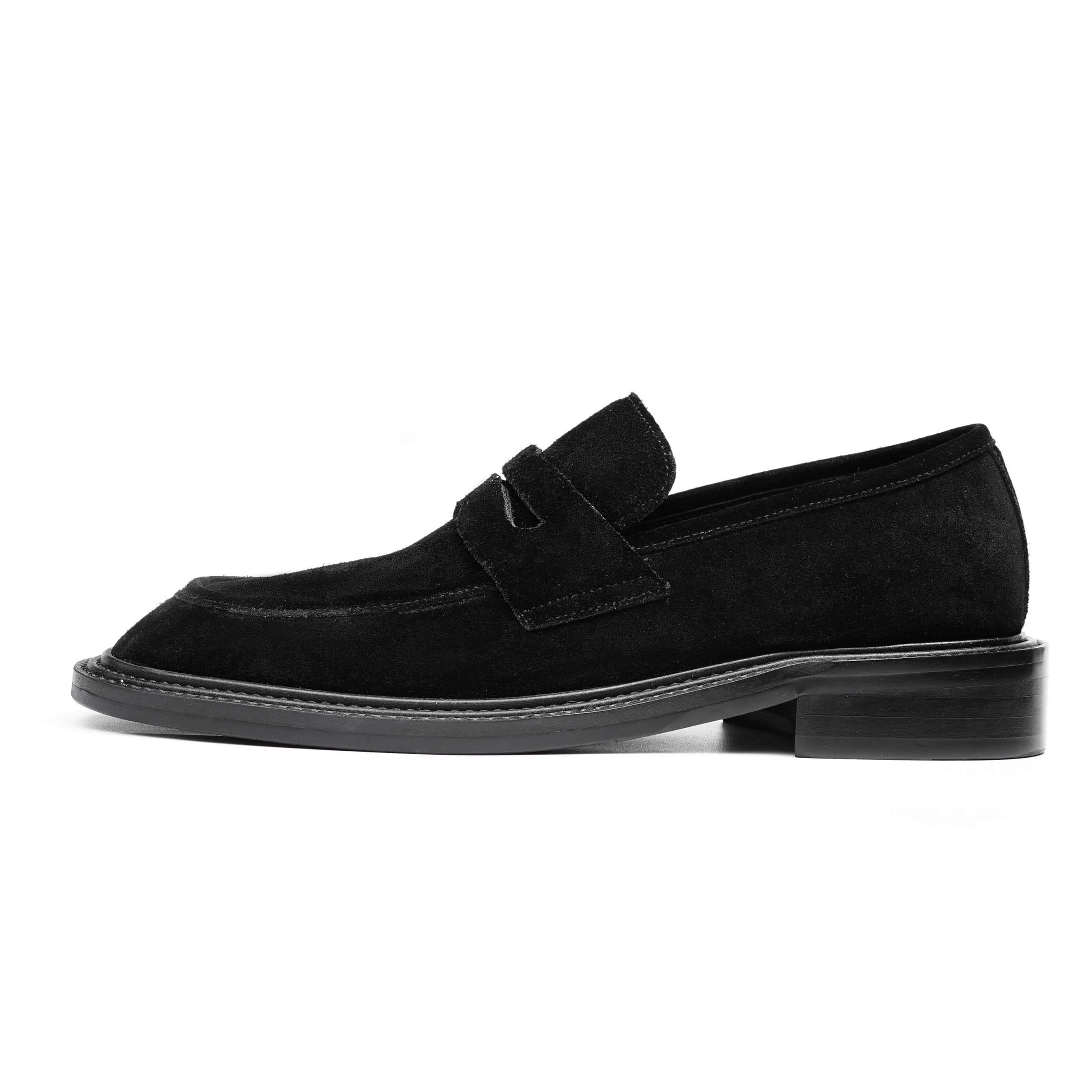 Mocasines Casuales en Cuero de Ante para Hombres Zapatos de Vestir Slip On Formales