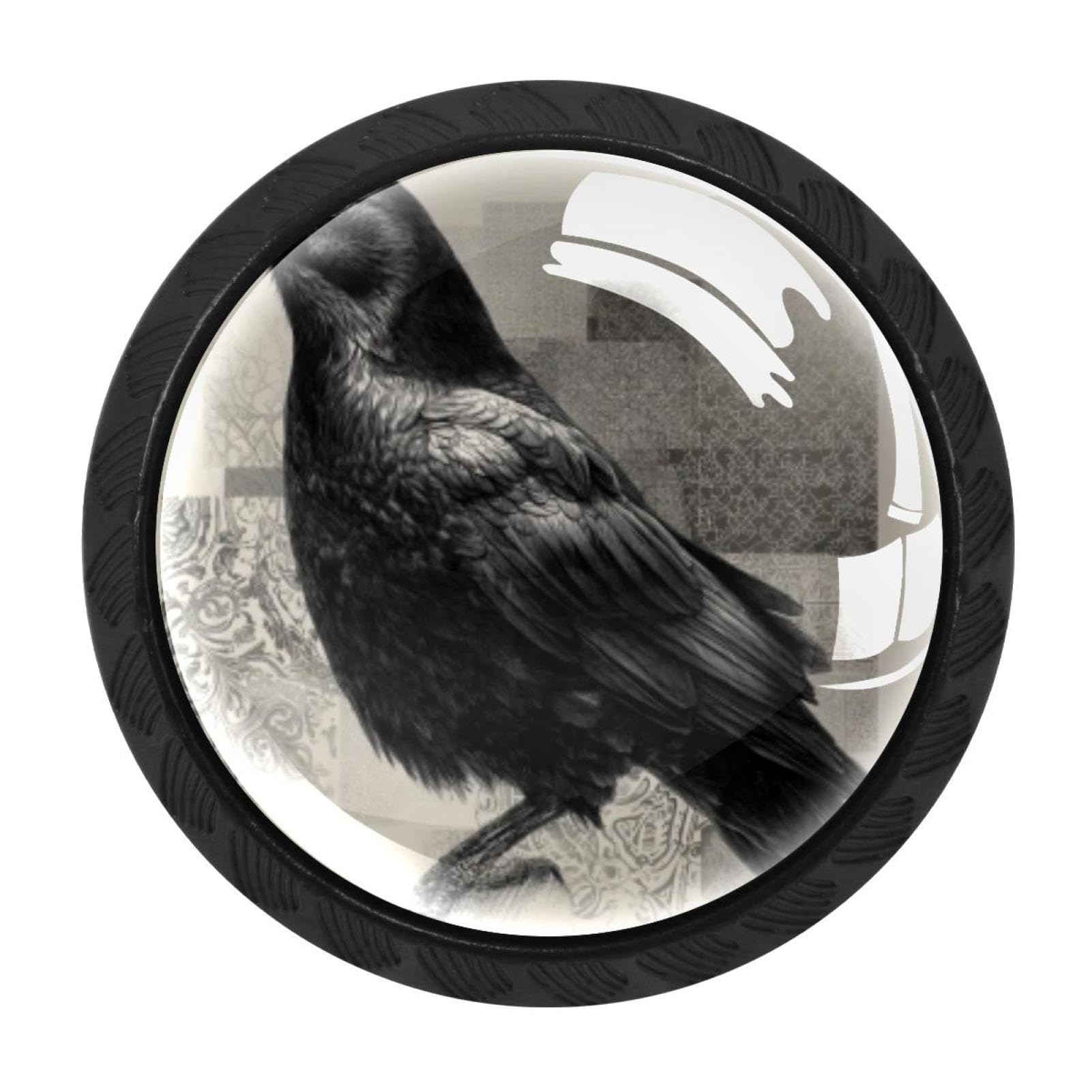 CHENZZZZ Crow (16) Drawer Knobs Pull Handle Crystal Glass Circle Shape Cabinet Drawer Pulls Cupboard Knobs with Screws for Kitchen Cupboard Dresser Wardrobe etc