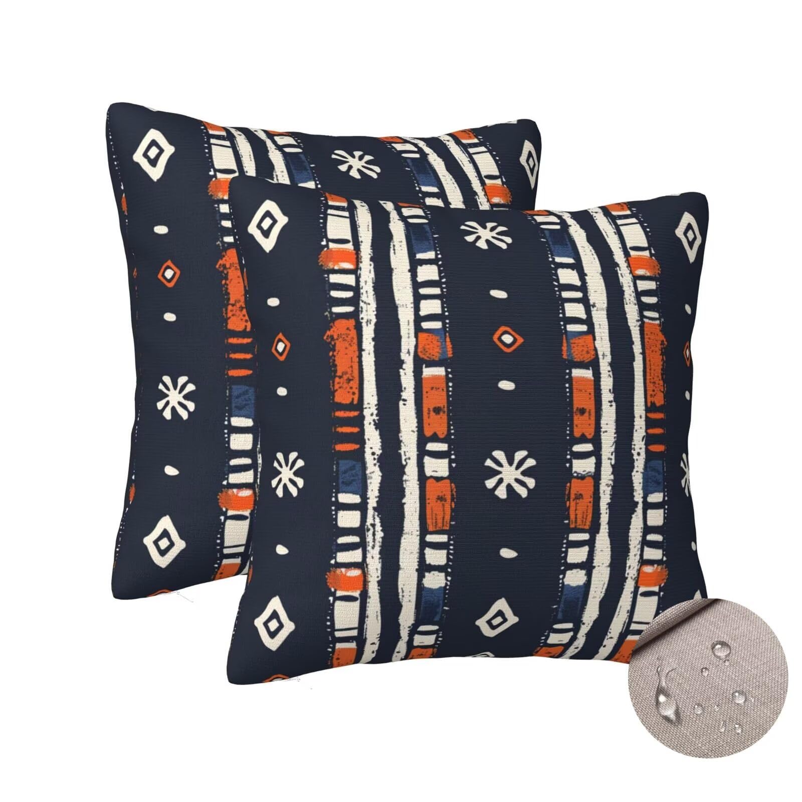 Coussin extérieur jardin imperméable 50x50 cm, embellissez votre patio avec ces 2 housses