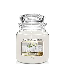Yankee Candle Candela profumata in giara media | Soffici asciugamani | Durata Fino a 75 Ore