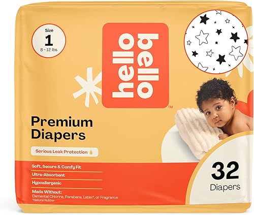 Miniatura 19 de Pañales Hello Bello, talla 4 (22-37 libras) Superstars, 21 unidades de pañales desechables premium para bebé, hipoalergénicos con sensación suave