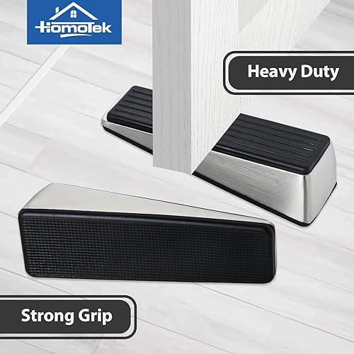 Miniatura 9 de HOMOTEK Topes de puerta de cuña más fuertes, tope de puerta resistente para la parte inferior de la puerta, hecho de aleación de zinc, se adapta a