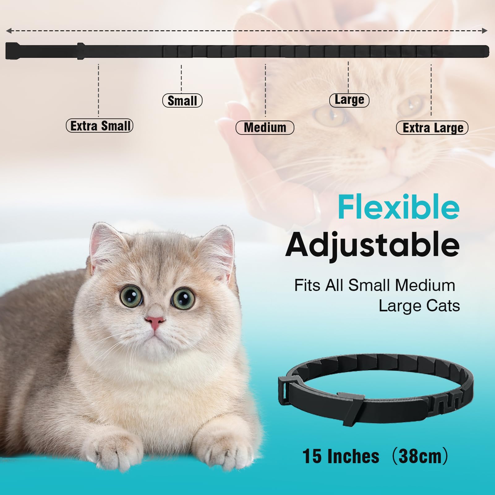 Calming Collar for Cats 6 Pack Cat Calming Pheromones Collar Stress and Anxiety Relief for 30 Days Pheromone Collars Adjustable Calm Care Products Anti Aggression Stop Meowing Relaxer for Cats in Heat - image 7
