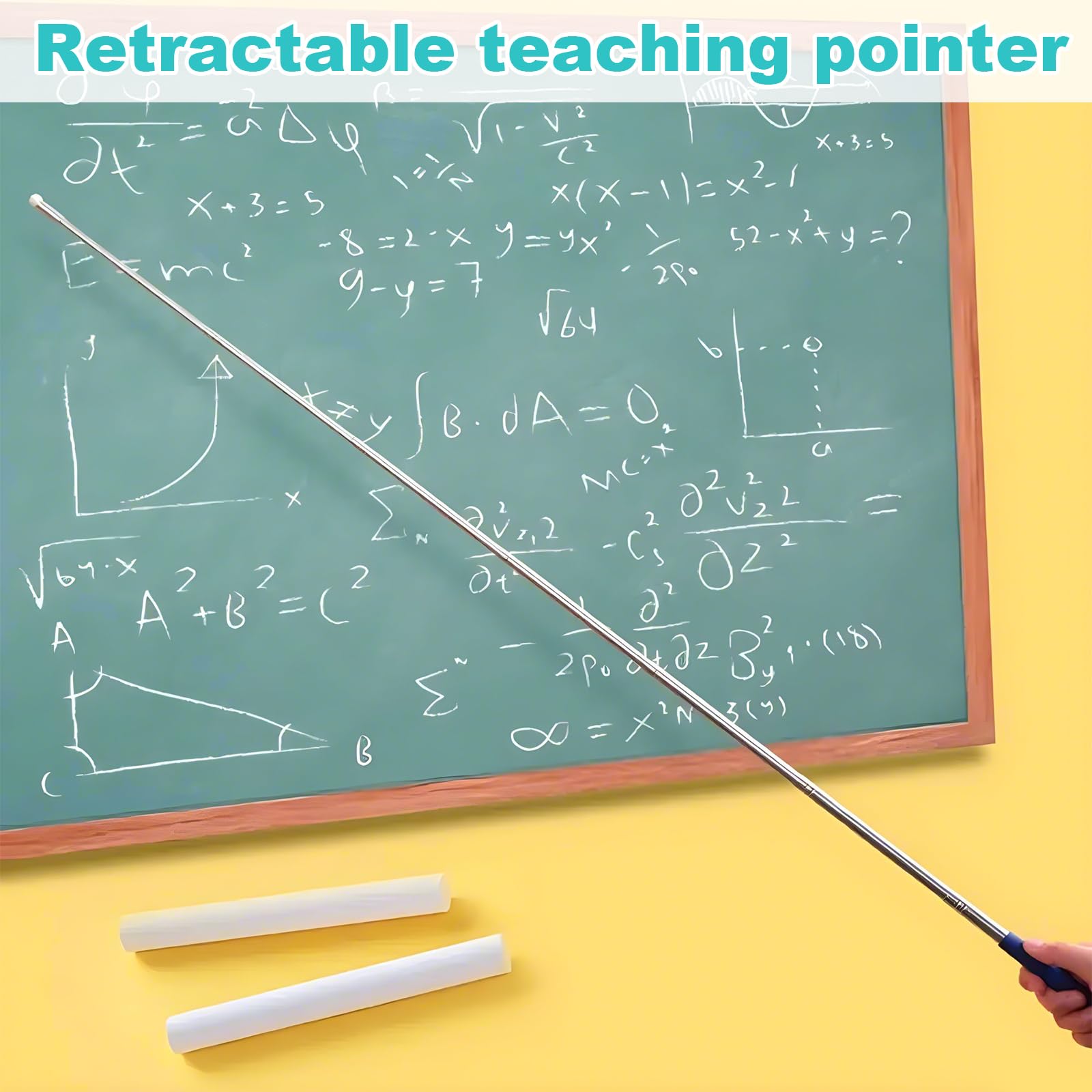 Bacchetta Telescopica Visxcnu - Estensibile Fino A 100 Cm - Puntatore Per Insegnanti E Presentazioni - Foto 2