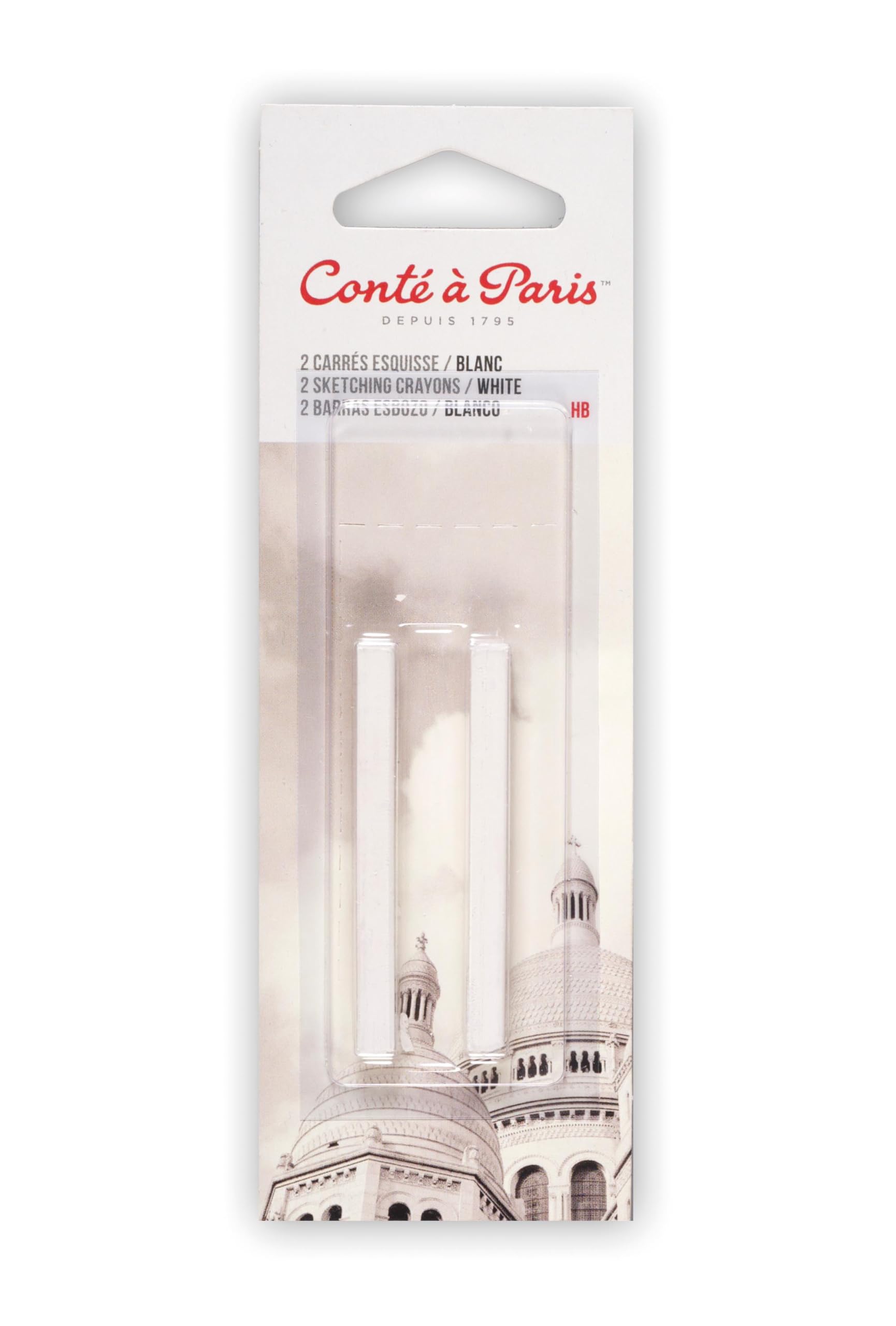 HB 2 Count Sketching Crayons, White