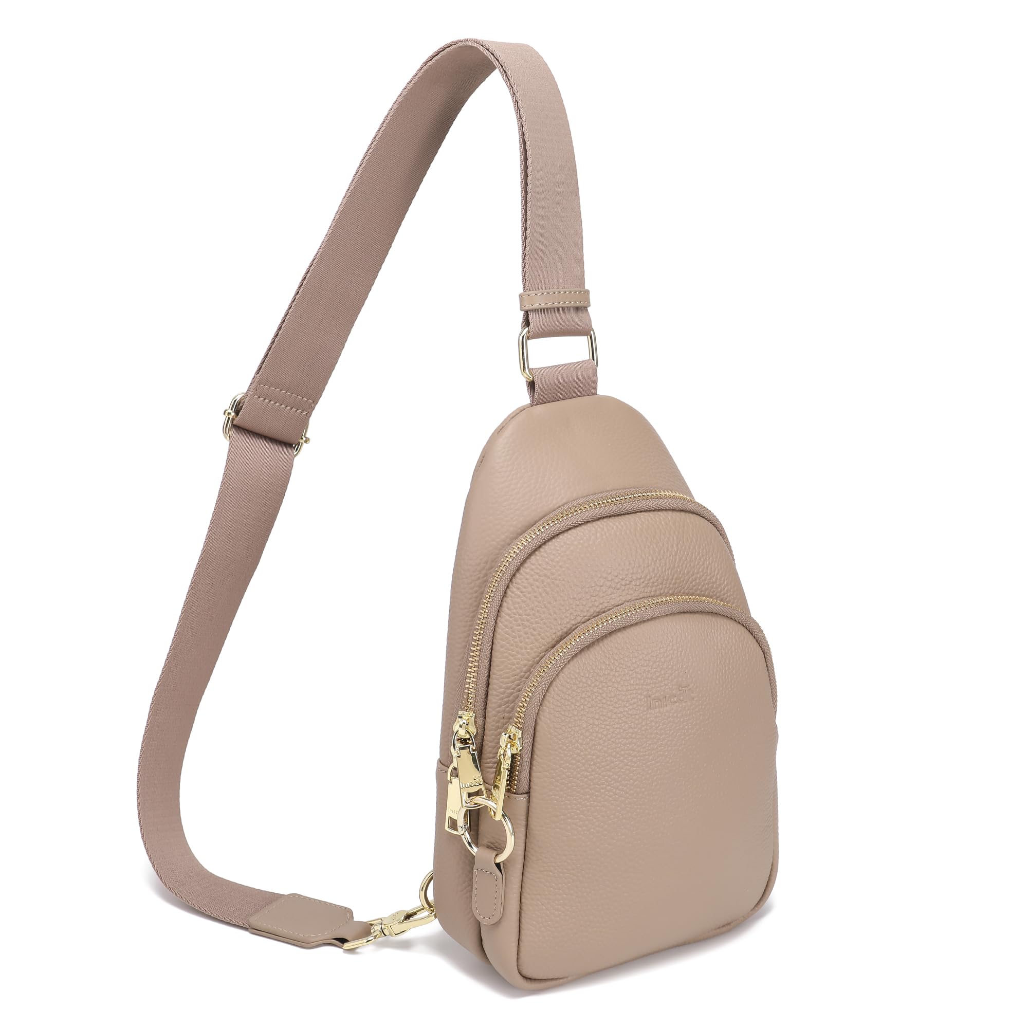 INICATCrossbody Sling Bags Fanny Packs Leather Purses Chest Bag for Women