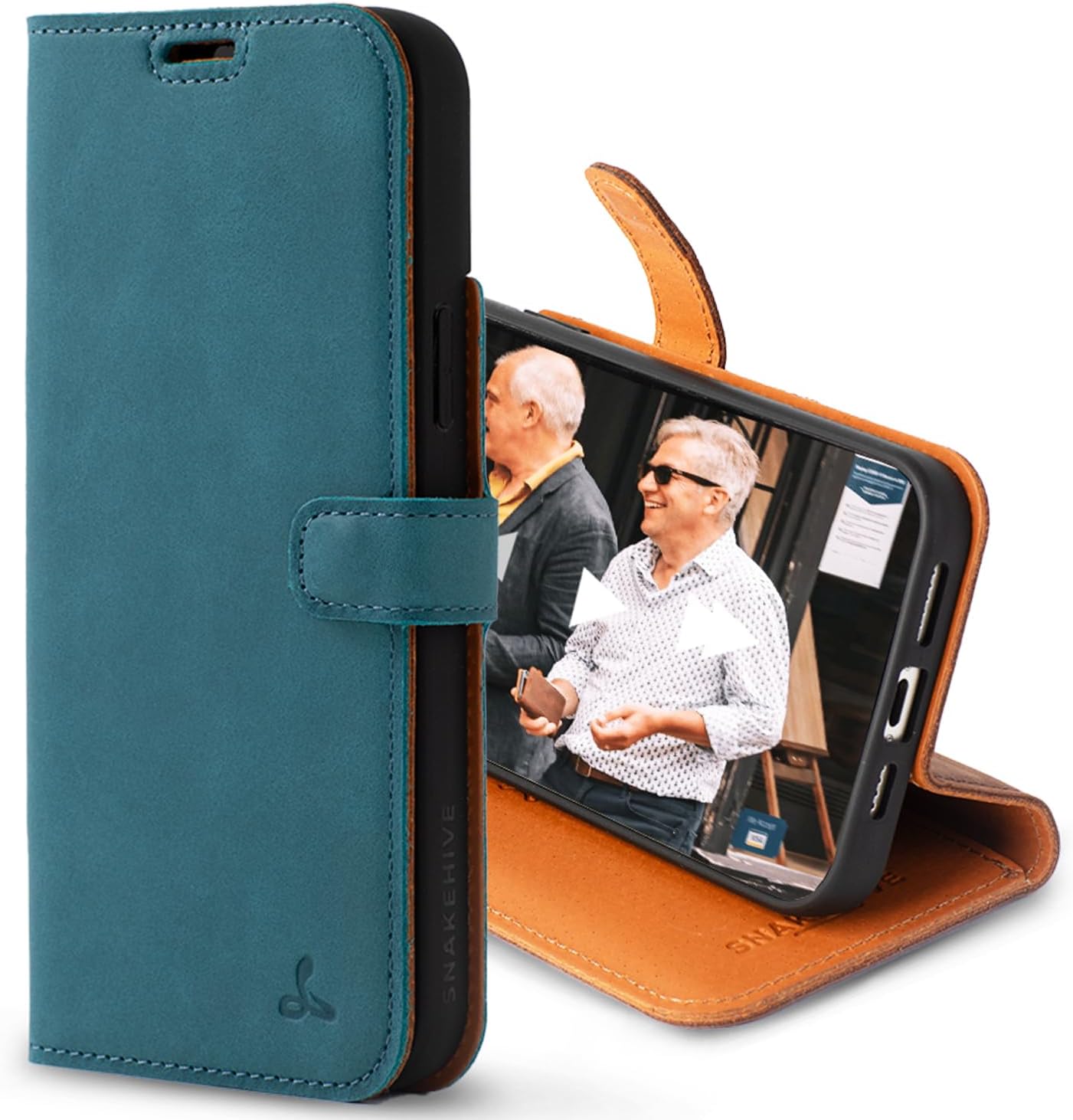 Snakehive Leather Wallet For IPhone 15 | Real Leather Wallet Phone - View #3